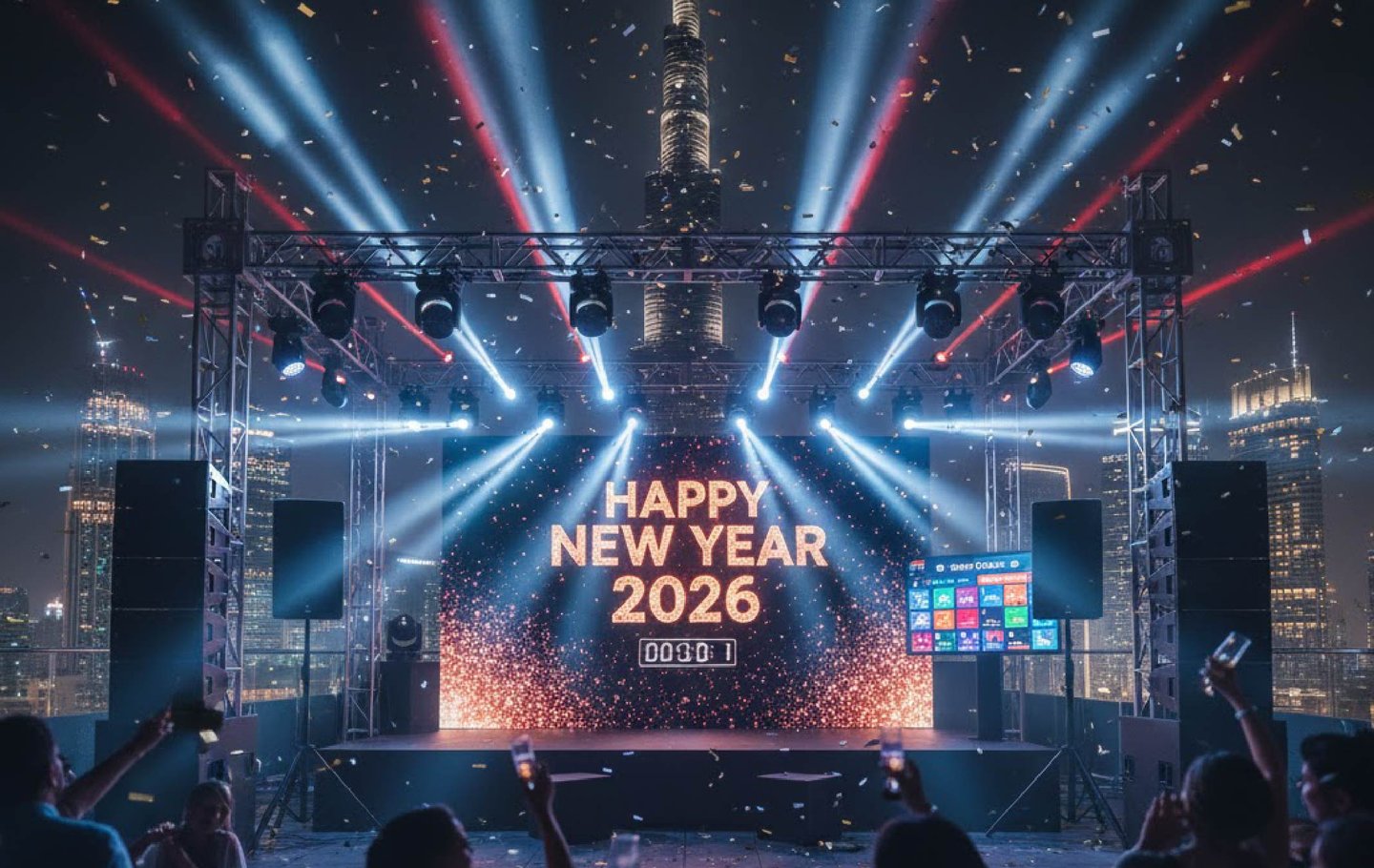 Event Rentals for Christmas and New Year in Dubai – Speakers, Karaoke, Lighting and AV