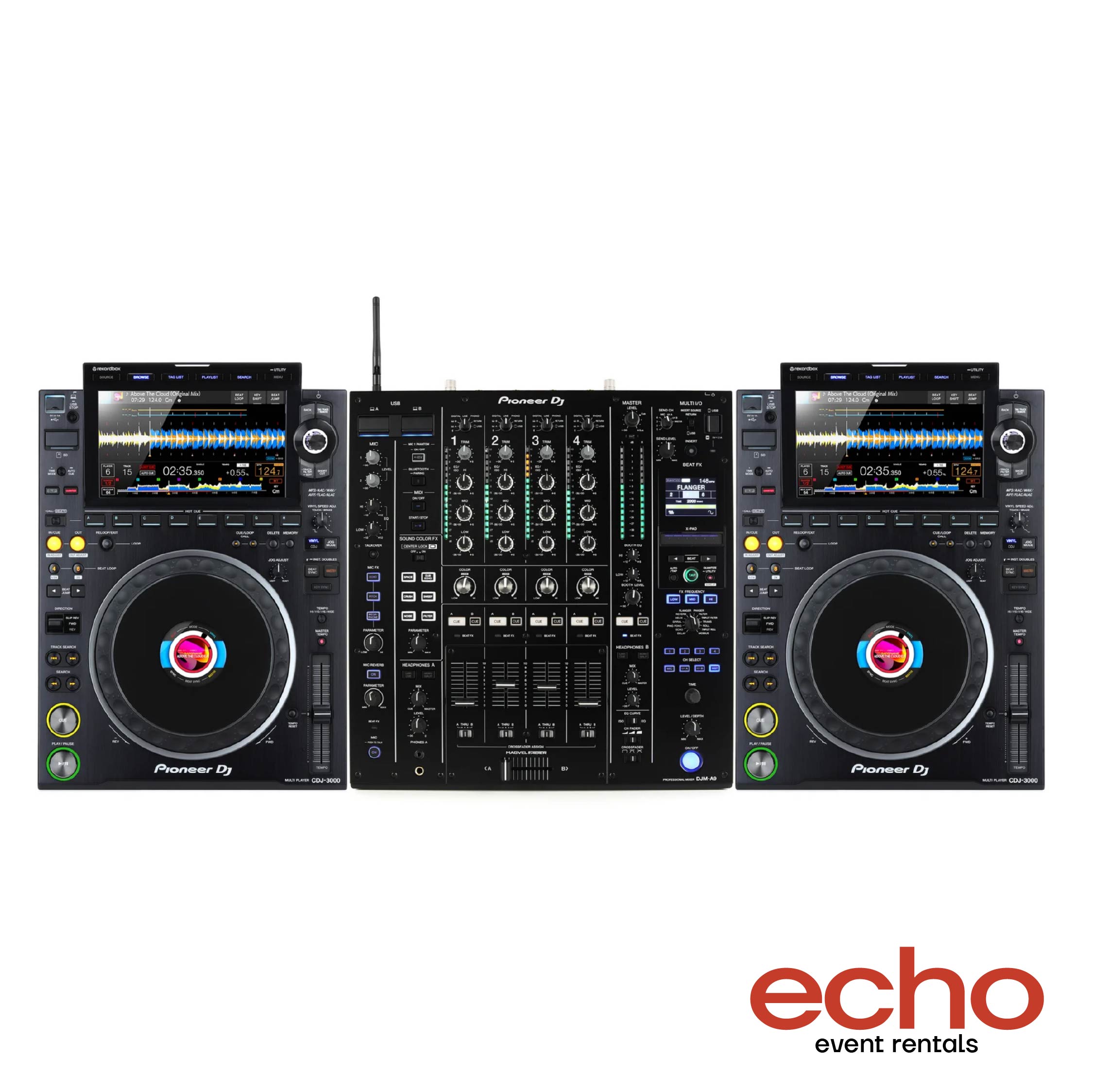 Club standard Pioneer CDJ and DJM rental setup in Dubai