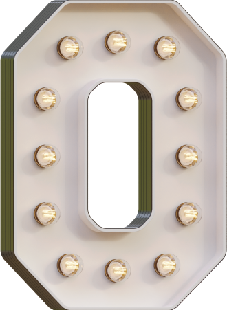 Marquee Letter 0 Light-Up LED Rental Dubai