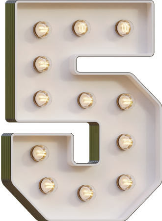 Marquee Letter 5 Light-Up LED Rental Dubai