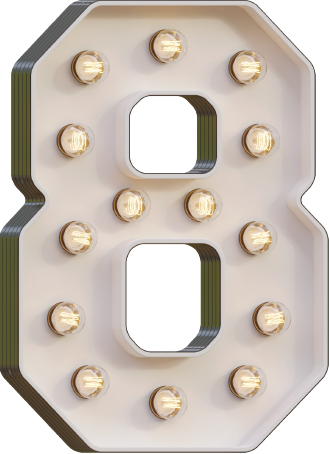 Marquee Letter 8 Light-Up LED Rental Dubai