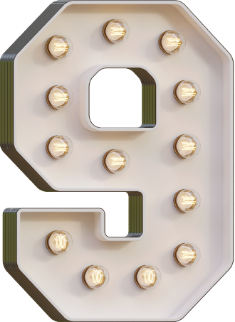 Marquee Letter 9 Light-Up LED Rental Dubai