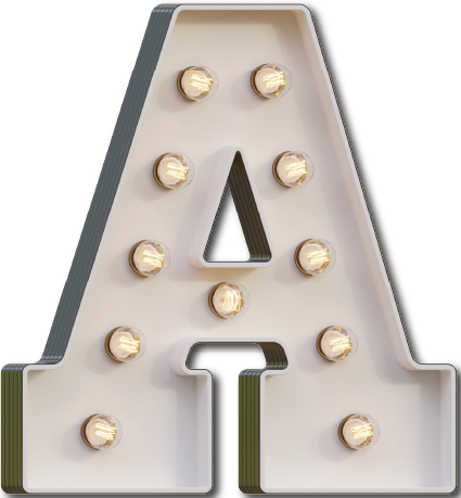 Marquee Letter A Light-Up LED Rental Dubai