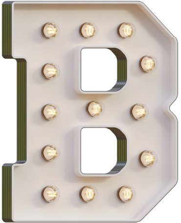 Marquee Letter B Light-Up LED Rental Dubai