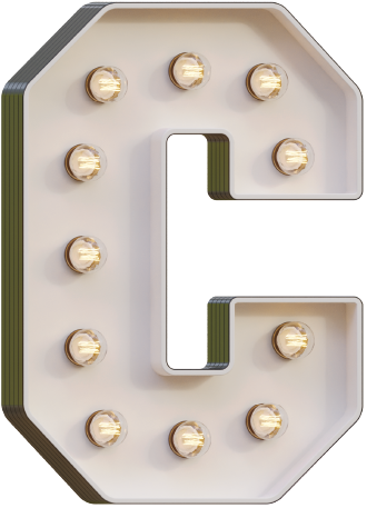 Marquee Letter C Light-Up LED Rental Dubai