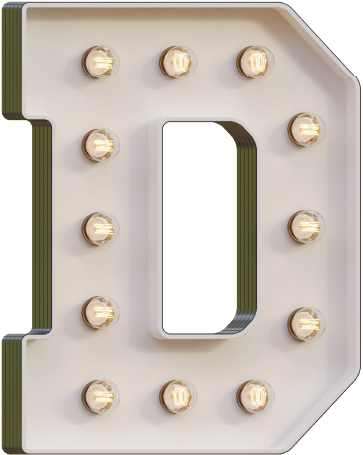 Marquee Letter D Light-Up LED Rental Dubai