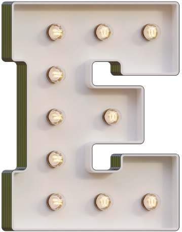 Marquee Letter E Light-Up LED Rental Dubai