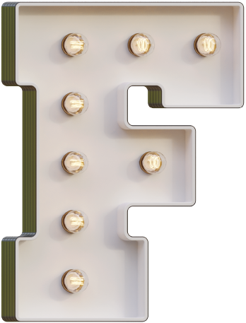 Marquee Letter F Light-Up LED Rental Dubai