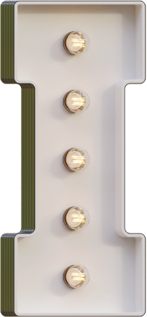 Marquee Letter I Light-Up LED Rental Dubai