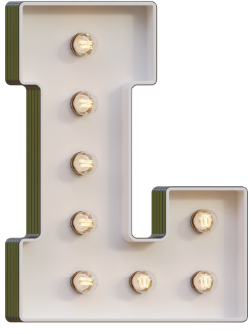 Marquee Letter L Light-Up LED Rental Dubai