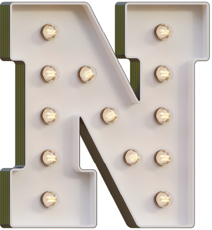 Marquee Letter N Light-Up LED Rental Dubai