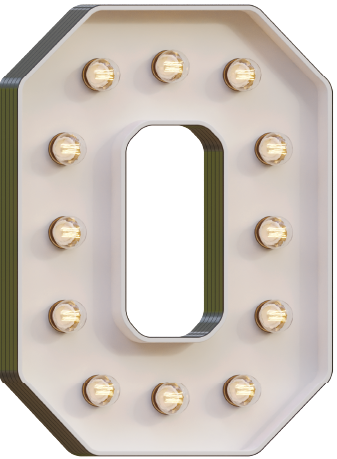 Marquee Letter O Light-Up LED Rental Dubai