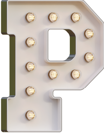 Marquee Letter P Light-Up LED Rental Dubai