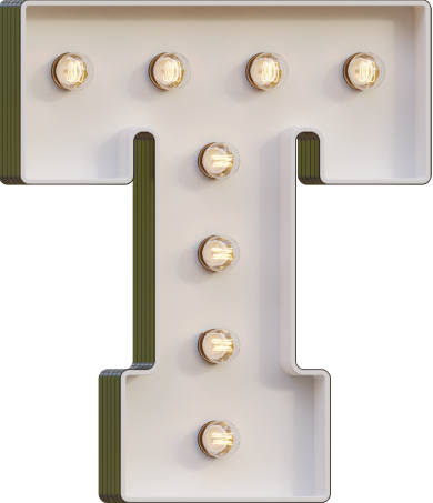 Marquee Letter T Light-Up LED Rental Dubai