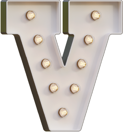 Marquee Letter V Light-Up LED Rental Dubai