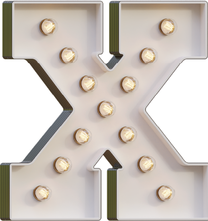 Marquee Letter X Light-Up LED Rental Dubai