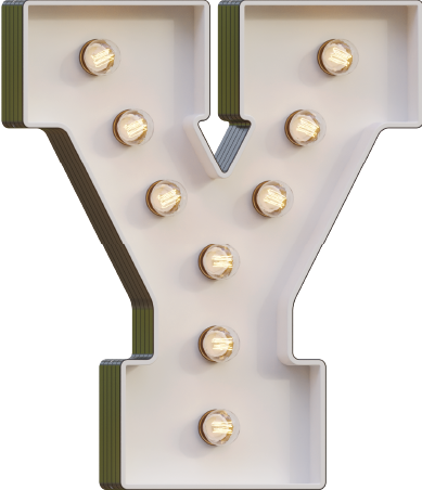 Marquee Letter Y Light-Up LED Rental Dubai