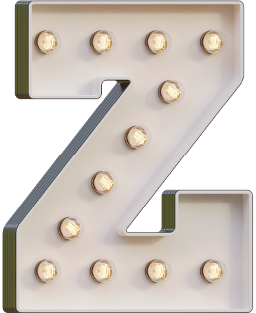 Marquee Letter Z Light-Up LED Rental Dubai